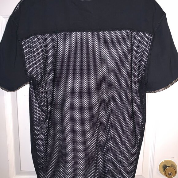 AUTHENTIC VERSACE AMAZING BLACK MESH SHIRT SIZE 8 APPROX XL - Picture 4 of 11